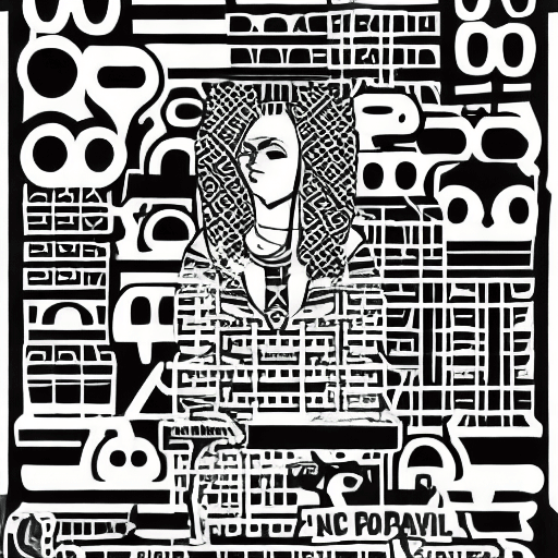 AI generated: Unapologetic, japancore, bizarre, freaky graphic poster, strong graphic, line, Behance, award - winn...
