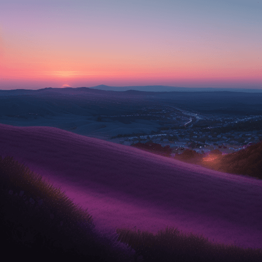 AI generated: Hyper realistic image of following description. As the first light of dawn begins to break, the hill...