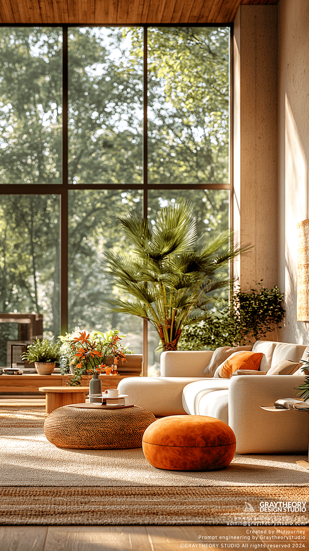 AI generated: reception lounge area, casual, soft, daylight