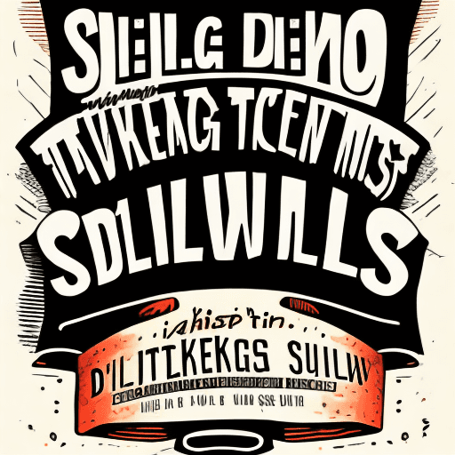 AI generated: a vector art of the words "Selling Tickets To My Downfall" for a shirt design