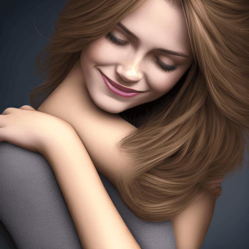 AI generated: beautiful, stunning, woman, offering a hug to the viewer, dark blond hair,realistic, 8k