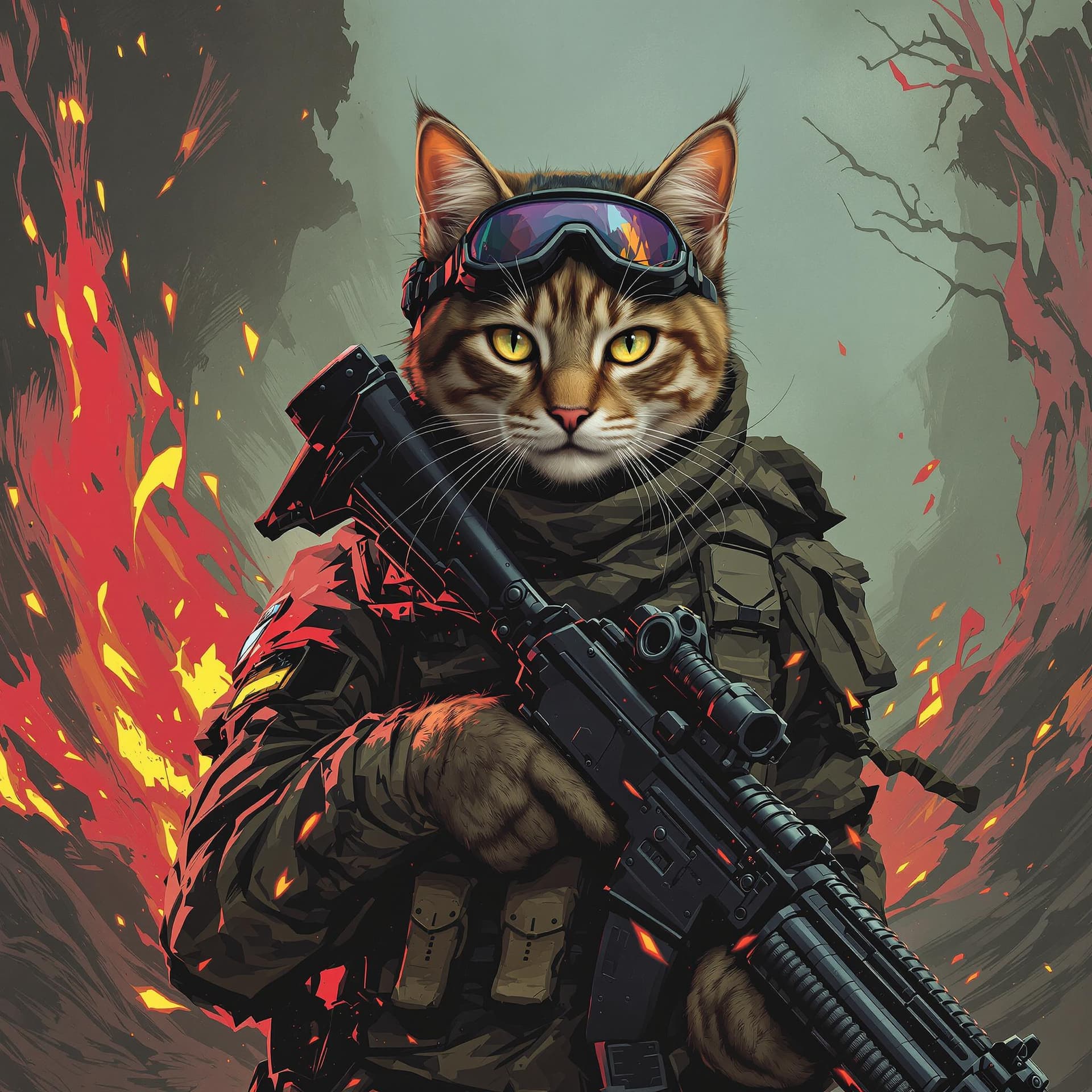 AI generated: cat special forces