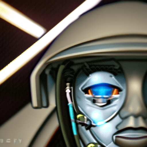 AI generated: hyperrealistic and intricate detail portrait of pilot with futuristic full face covered helmet| sitt...