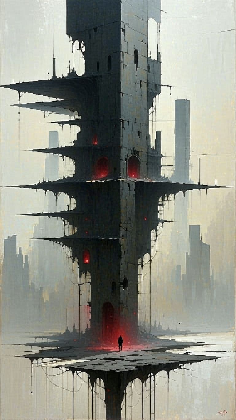 AI generated: /imagine prompt an amazing dystopian image (in the style of the artist Joao Ruas:1.9).
