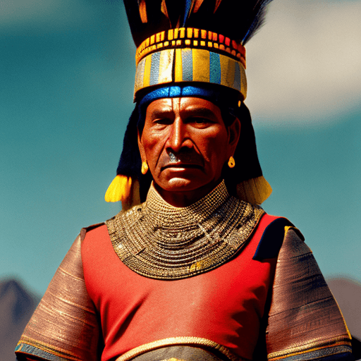 AI generated: inca ruler full shot photo shot on agfa vista 200 realistic 4k
