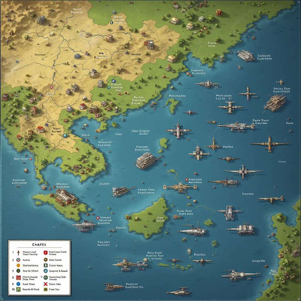 AI generated: ww2 battle strategy map
