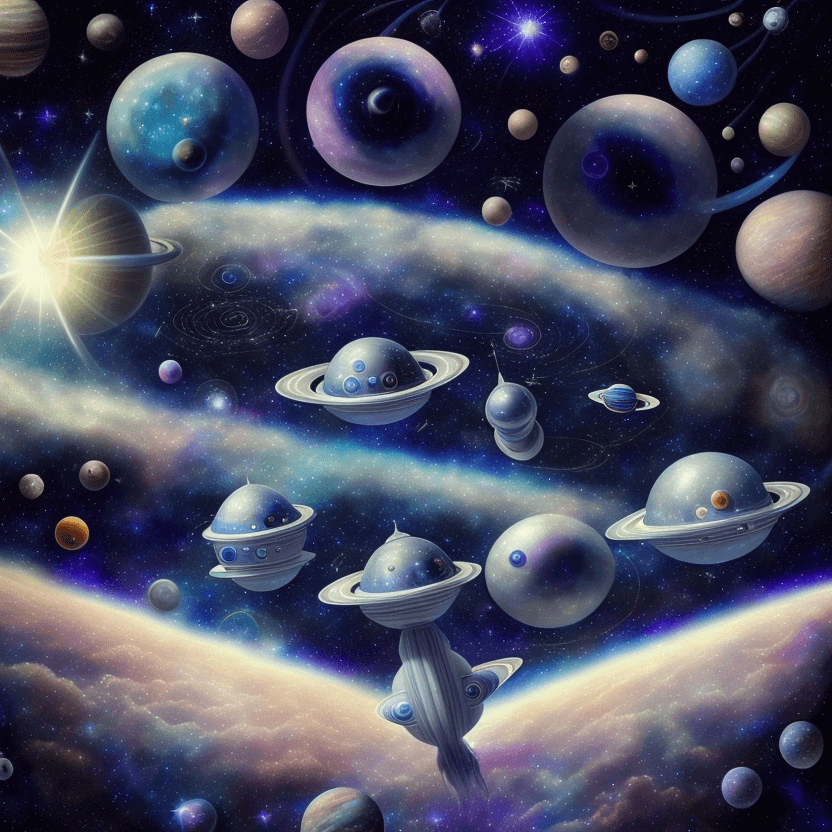 AI generated: high-quality professional photo of an adorable celestial cosmical ASTRO depiction of life in a space...