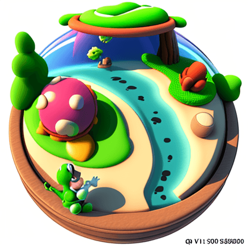 AI generated: yoshi::1 island world,fancy,3D,game, clay material --ar 9:16 --v 5.2 --q 2 --s 500