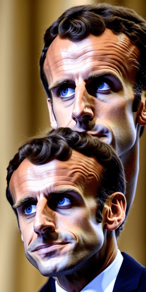 AI generated: Photo of Emmanuel Macron 