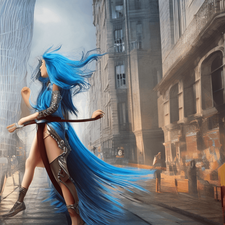 AI generated: masterpiece, best quality, mid shot, front view, concept art, 1girl, warrior outfit, pretty, medium ...