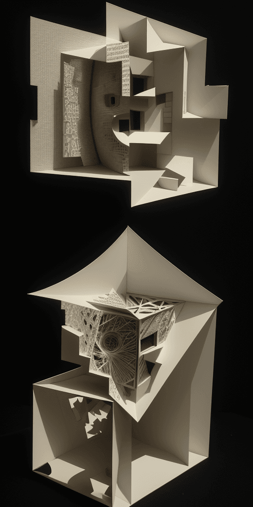 AI generated: (16k laser cut 4d art rfktrstyle And so the teacher turned him out), ((depth)), (Cubist Fragmentatio...
