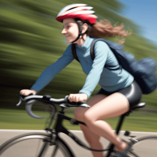 AI generated: that same woman riding a bicycle