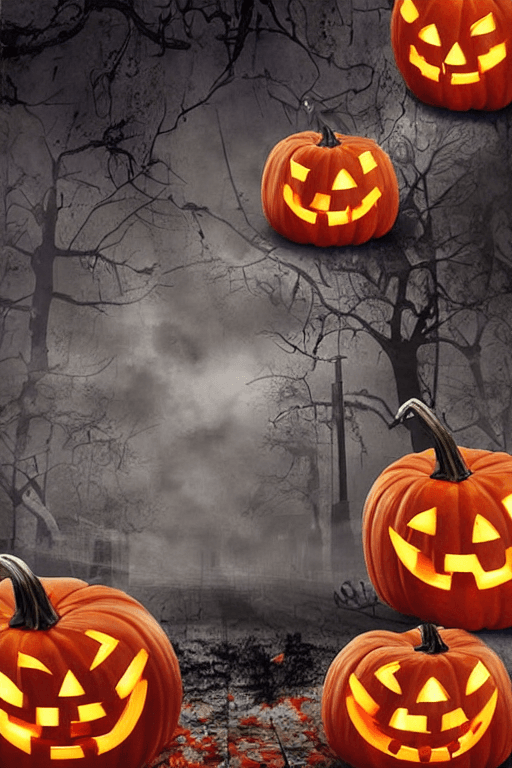AI generated: hyper realistic horror gore halloween poster background
