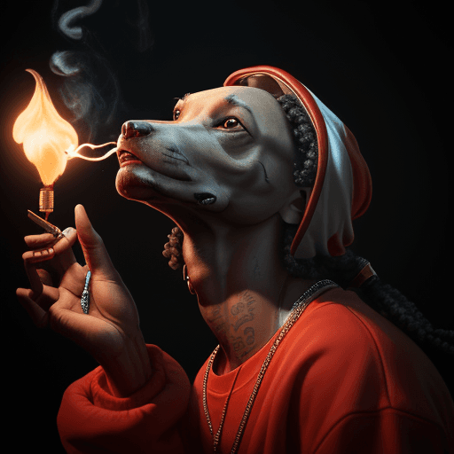 AI generated: Snoop Dog doing what he does best, lighting up a new slpiff, Super Realistic, 8K UHD, Unreal Engine ...