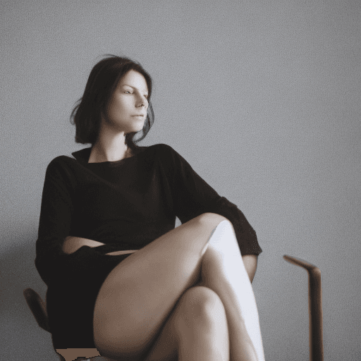 AI generated: woman, sitting on chair