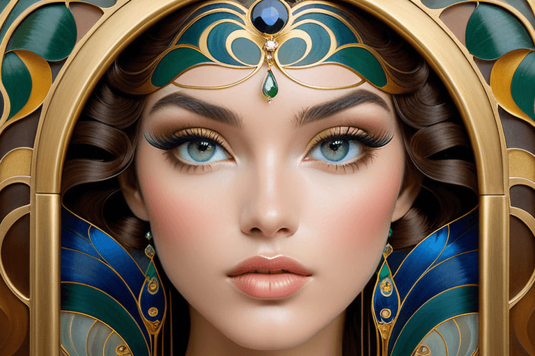 AI generated: The ultimate beautiful woman stands before you, radiating an ethereal beauty. Her high cheekbones, d...