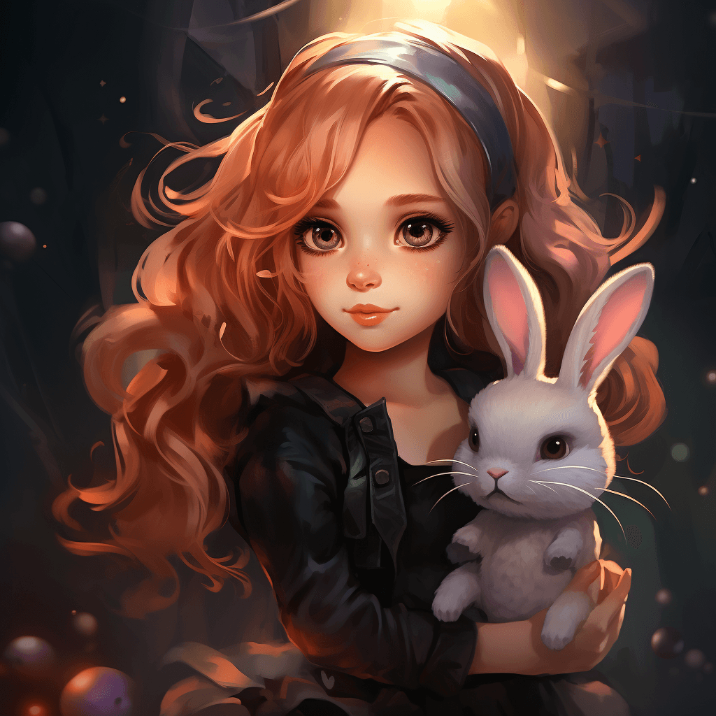 AI generated: original chibi bunny girl