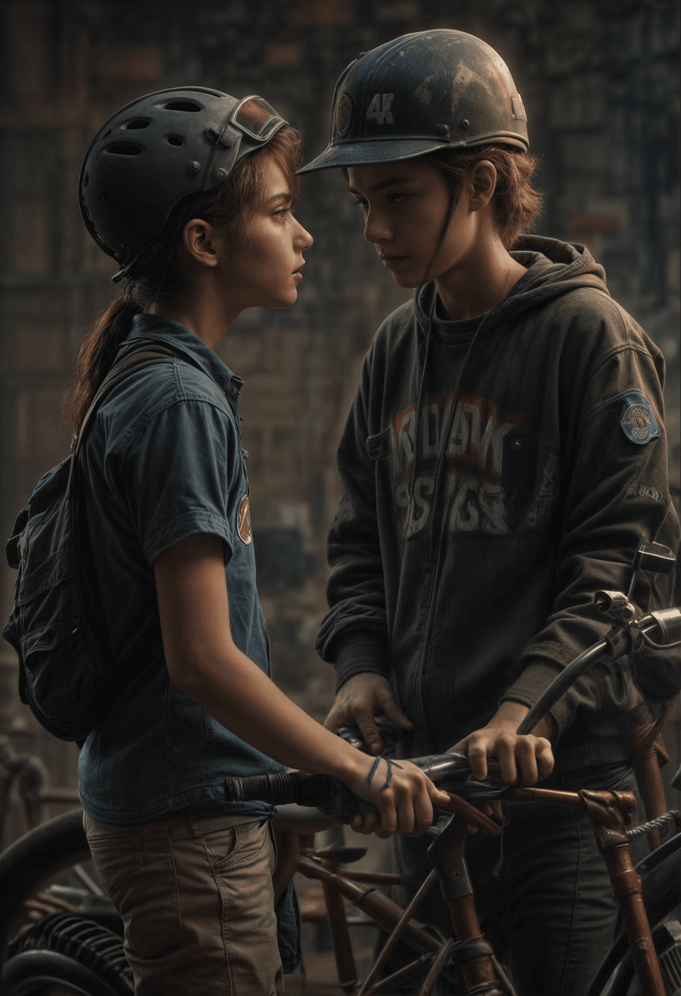 AI generated: the year was 1984.. we were young, BMX, friends, love, trending on artstation, sharp focus, studio p...