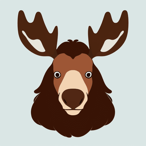 AI generated: moose mascot style vector  