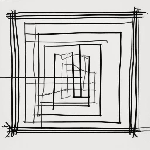 AI generated: A drawing of a brand name studio 23 in one-line drawing, figure outline only, single line, simple, i...