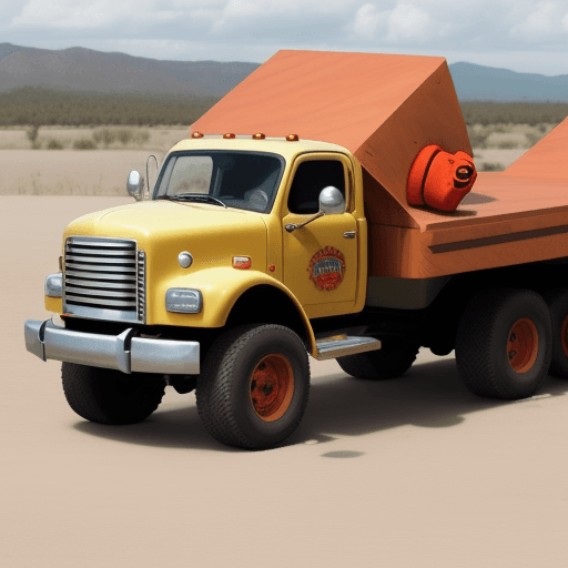 AI generated: A toe truck. Like a tow truck but made from a human toe. Toe