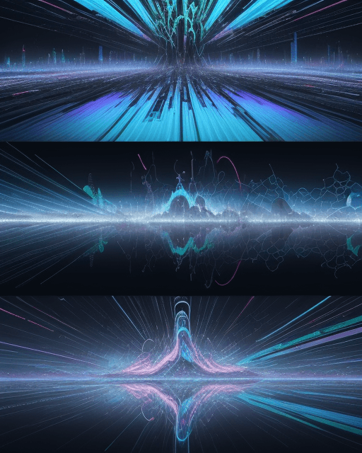 AI generated: 
A sequence of dynamic interactions unfolds within a digital landscape, resembling a lively marketpl...