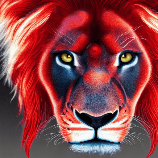 AI generated: Red lion ,4k,HD details