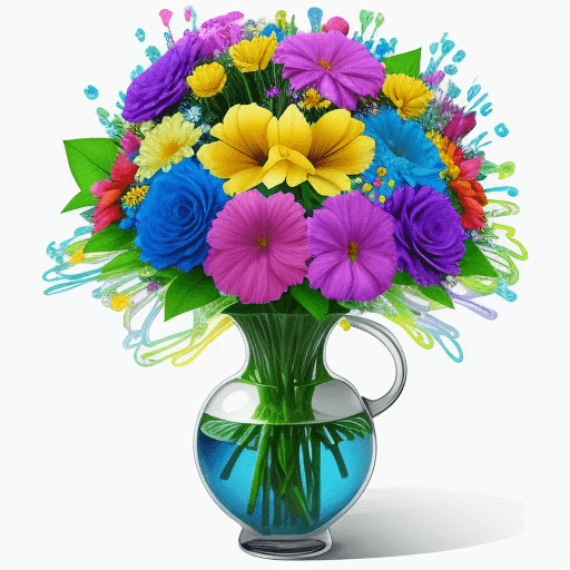 AI generated: large flowers, flowers of much colorful and diceño, large and colorful flowers of appearance of grea...