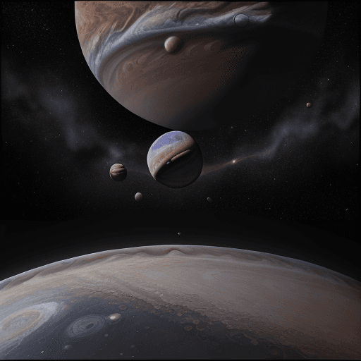 AI generated: a stong black man throwing earth toward jupiter realistic 8k