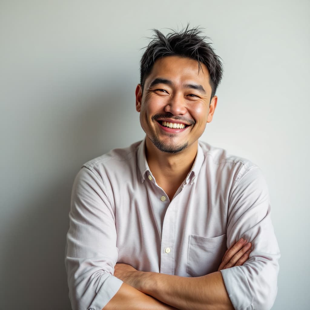 AI generated: a lively man's portrait
 from the race similar related to the name David Chen 