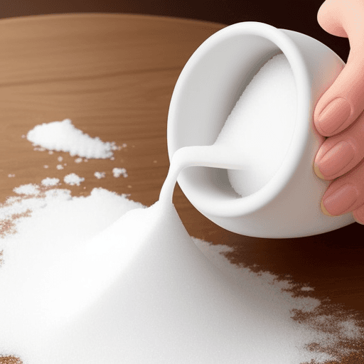AI generated: sugar pourer spilled