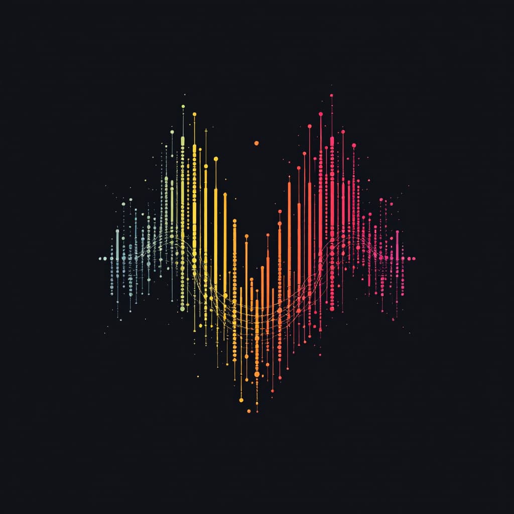AI generated: logotipo de un pulso binario minimalista