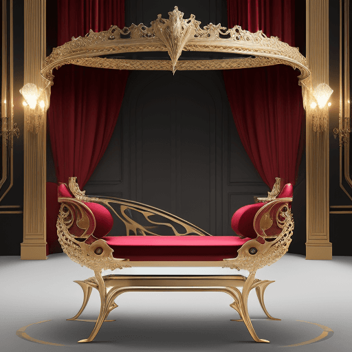 AI generated: Futuristic chaise lounge, double size, asymmetric design, liquid organic aesthetic, minimalistic, pa...