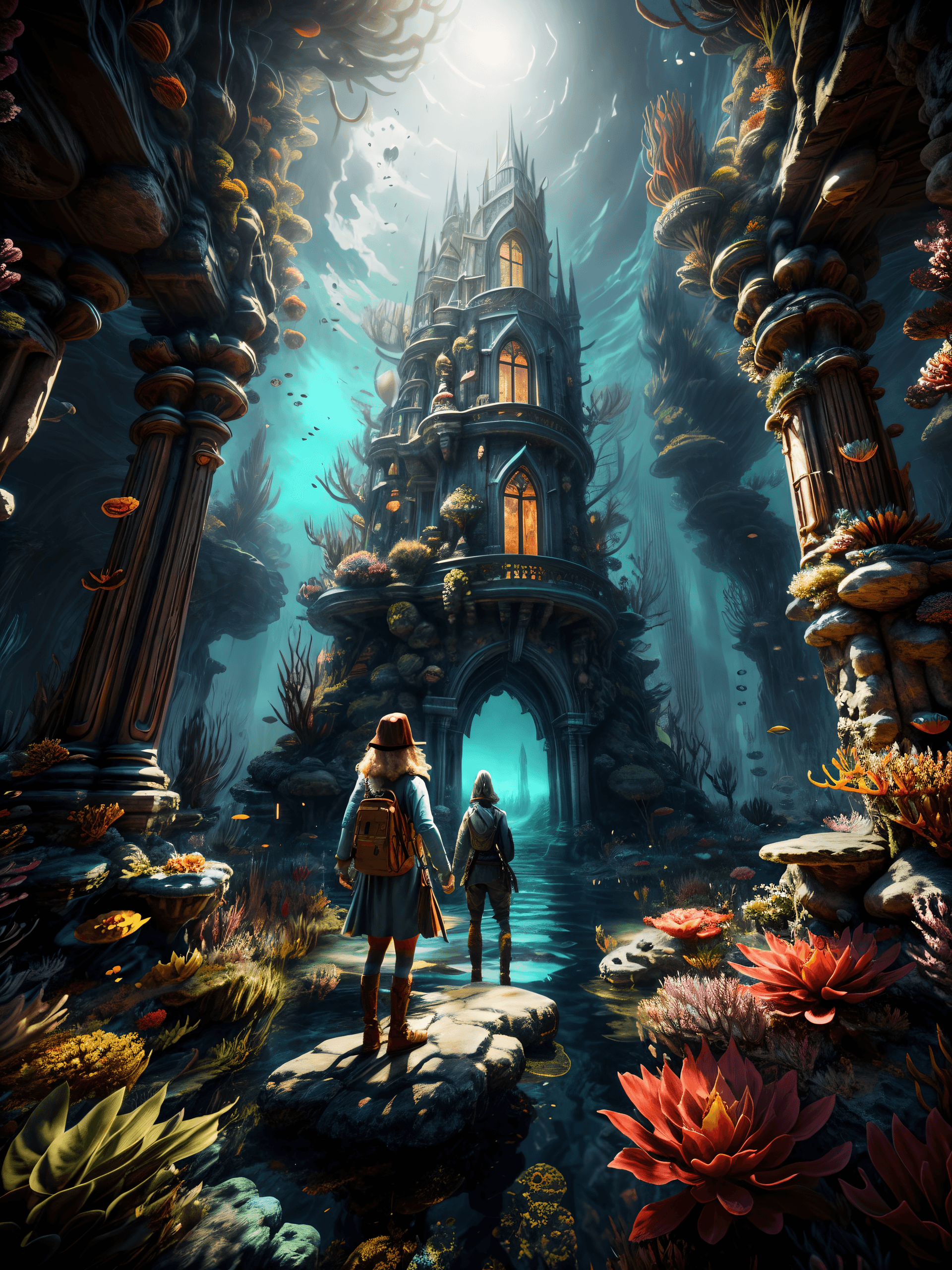 AI generated: ethereal fantasy concept art of Masterpiece,Best Quality Nordic Atlantean Woman, Lost City of Atlant...