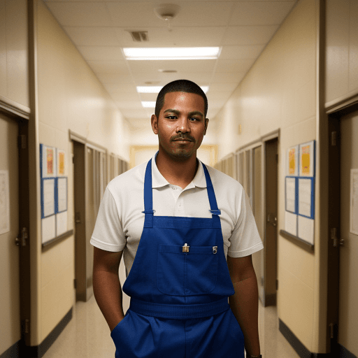 AI generated: Portrait of a Janitor at Clubview Elementary