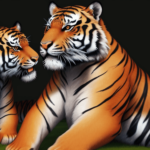 AI generated: five tigers