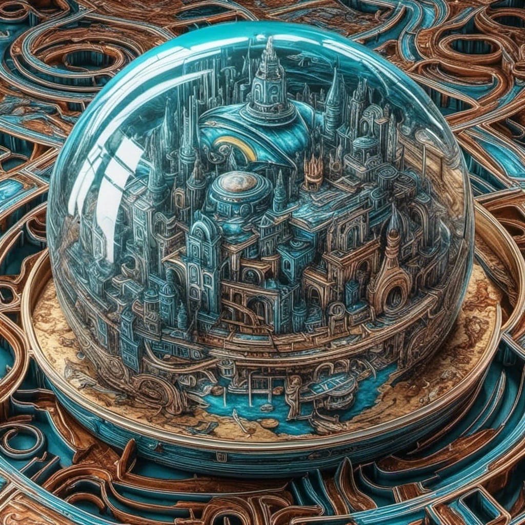 AI generated: Hypnotic Maze <lora:lowrider paintjobs:1.0>, Challenging Maze, Impossible Geometry, Mc Escher, Surre...