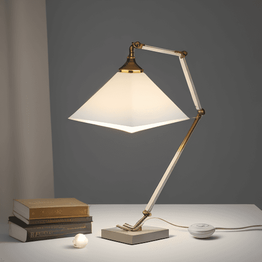 AI generated: a lamp in the style of minimalism with the use of gypsum and metal materials , животные  high detail...