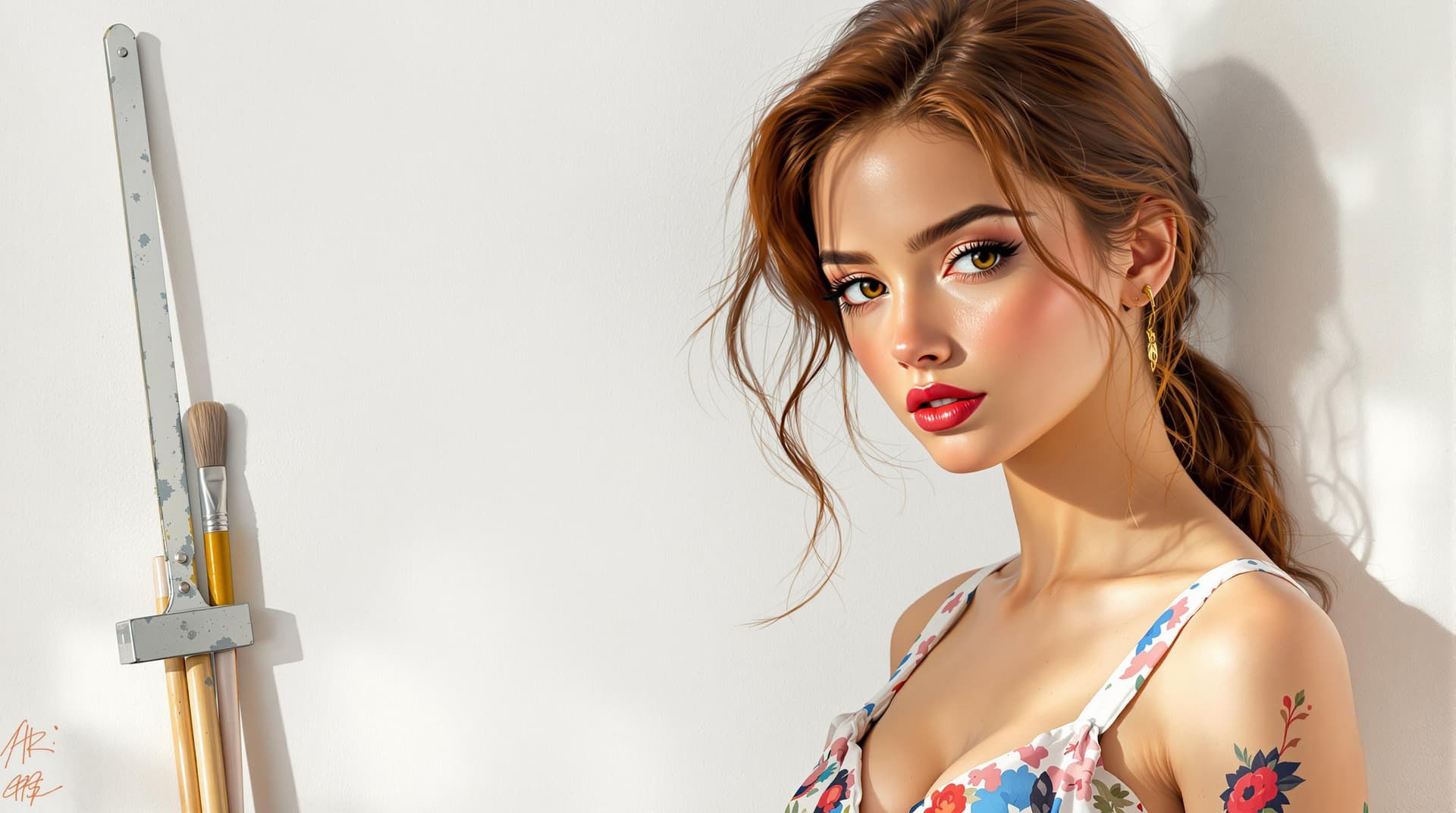 AI generated: Girl (ethnicity: 1.0), (age: 13), (detailed clothing: 1.2), (accessories: 1.2), (facial features: 1....