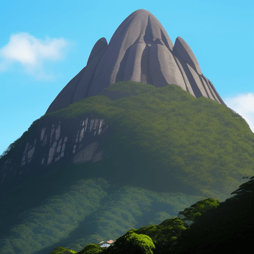 AI generated: An image of the Pedra Grande mountain in Atibaia, São Paulo,