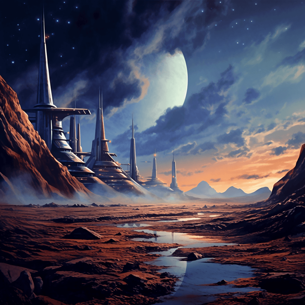 AI generated: space, planet, surface