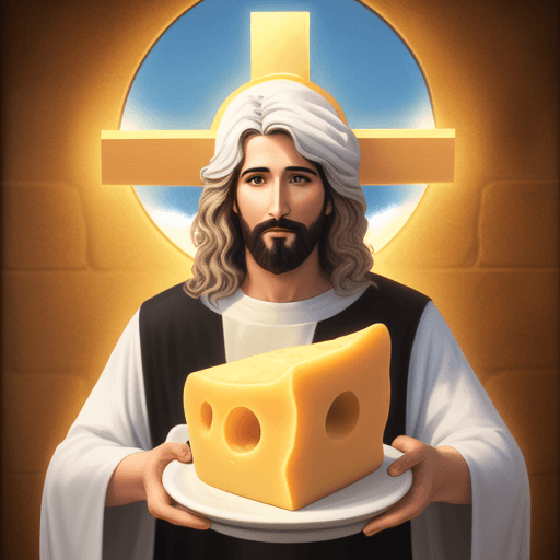 AI generated: Cheesus