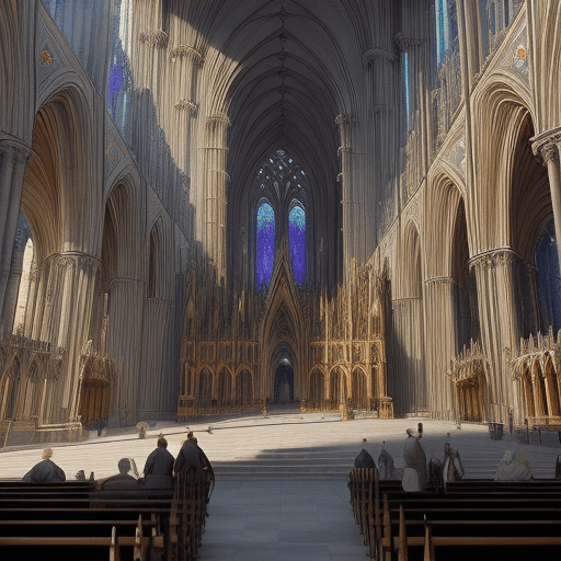 AI generated: create a highly detailed and photorealistic image of a breathtaking giant cathedral, reminiscent of ...