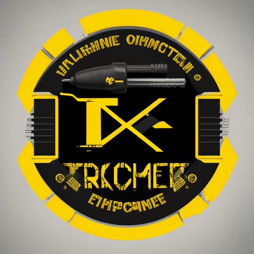 AI generated: logo for appliance repair companies black and yellow logo with the name "ProfTech" that consists of ...