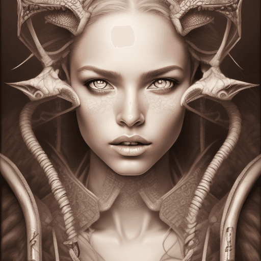 AI generated: Female, midosa , portrait, Dungeons and dragons, intricate artwork, woman, hyper realism, high detai...