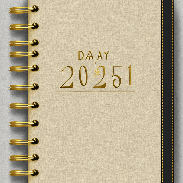 AI generated: Create a modern and elegant cover design for a 2025 planner. Leave a large, prominent placeholder wh...