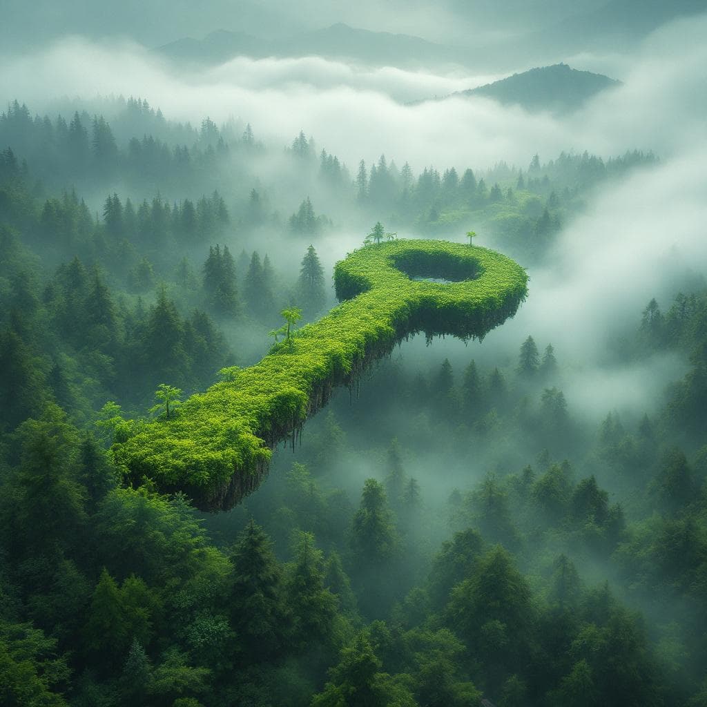 AI generated: Create a key made of nature going through all the seasons like forest deserts and Mountains  - Natur...