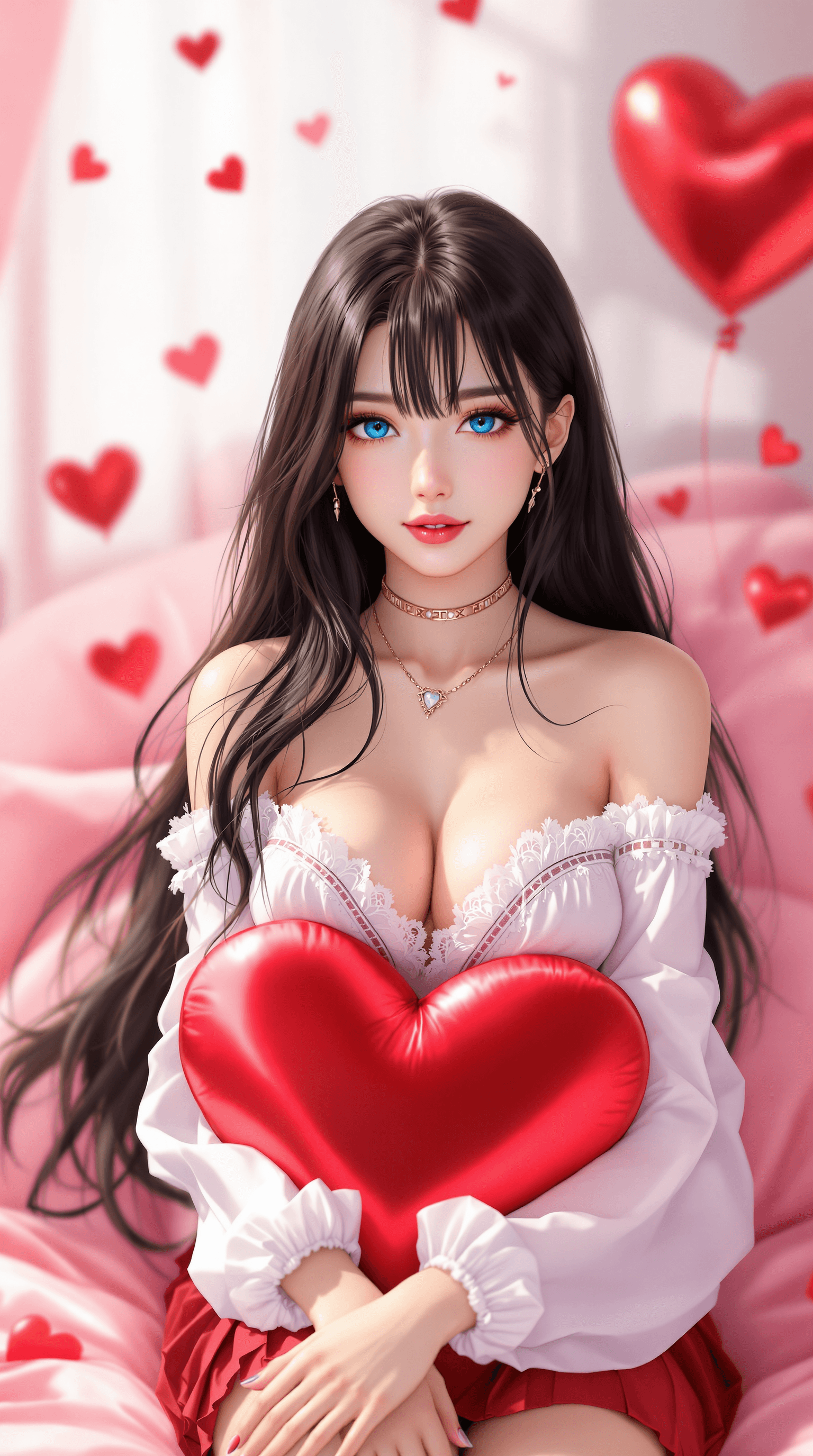 AI generated: A beautifully hyper detailed, ultra high definition, i illustration of a stunning young woman with l...