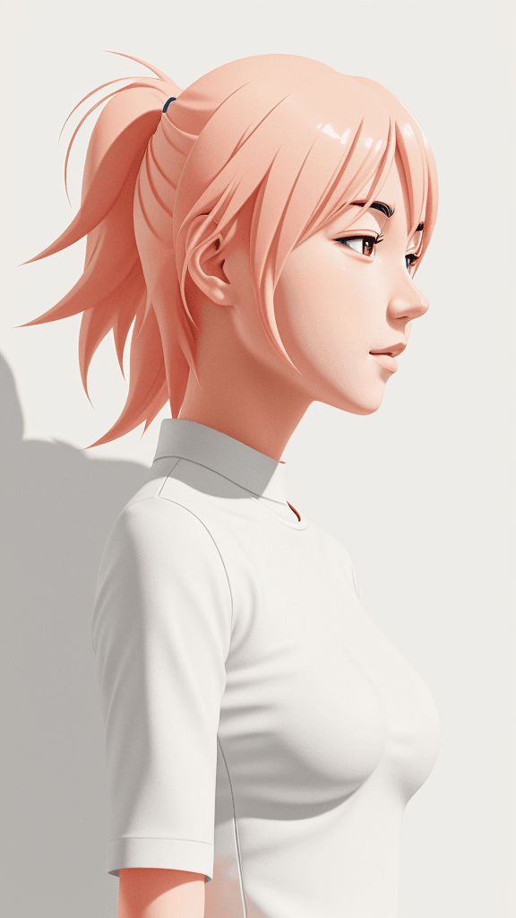 AI generated: (best quality,ultra-detailed,realistic:1.2) anime, clean lines, minimalist artwork, vibrant color pa...