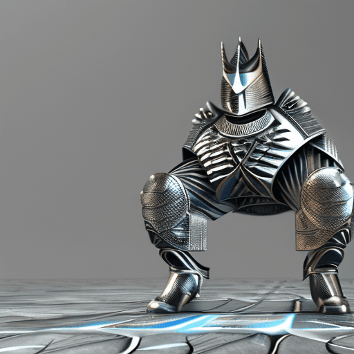 AI generated: kneeling cat knight, portrait, finely detailed armor, intricate design, silver, silk, cinematic ligh...